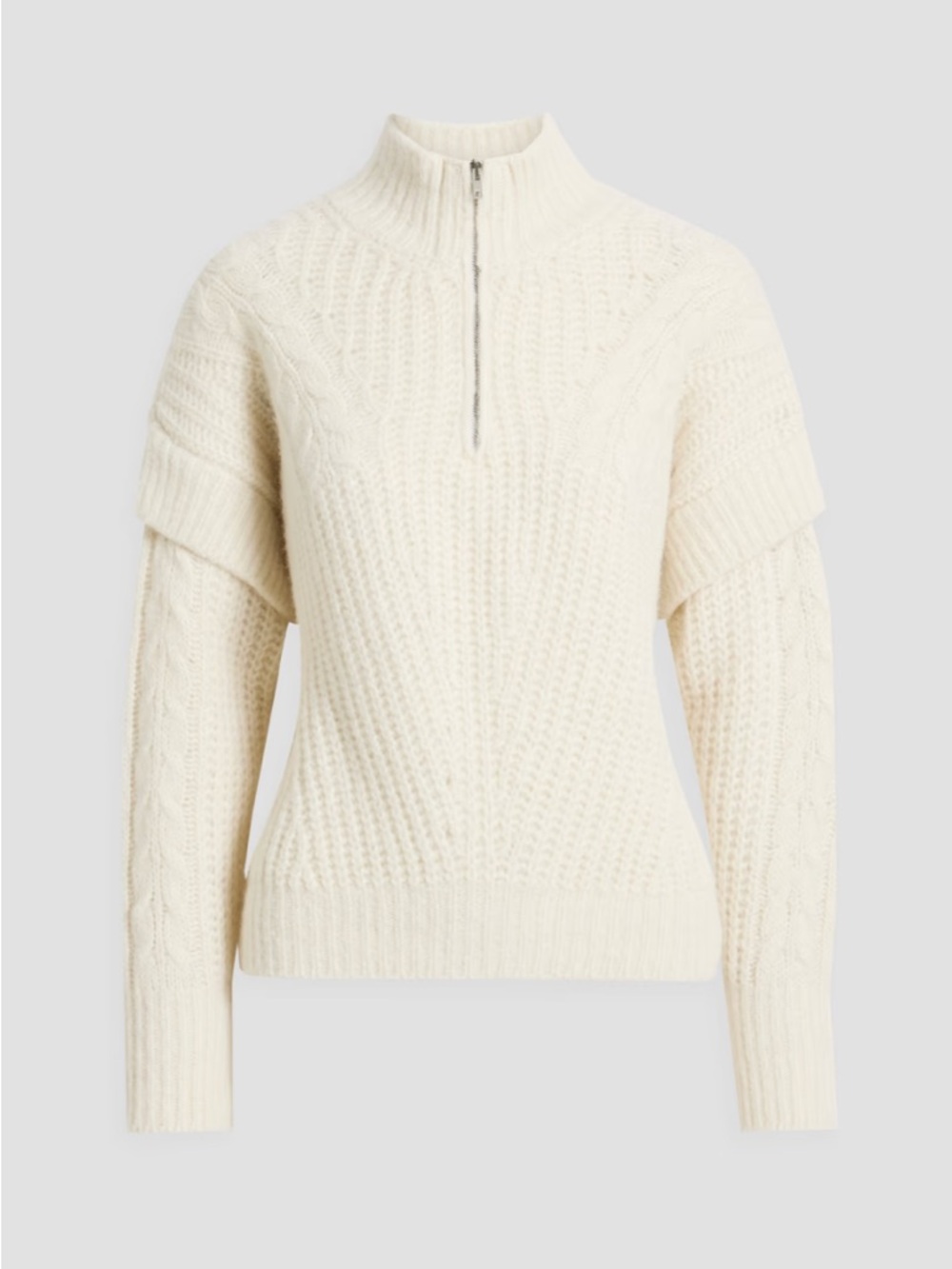 IRO
Jilana cable-knit half-zip sweater